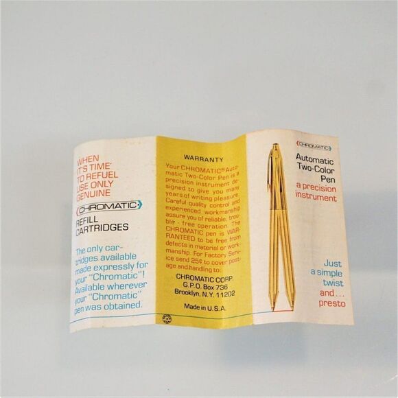 Citizens Gas Vintage Ballpoint Pen Chromatic Double Twist 2 Color Needs Refills - Picture 9 of 12